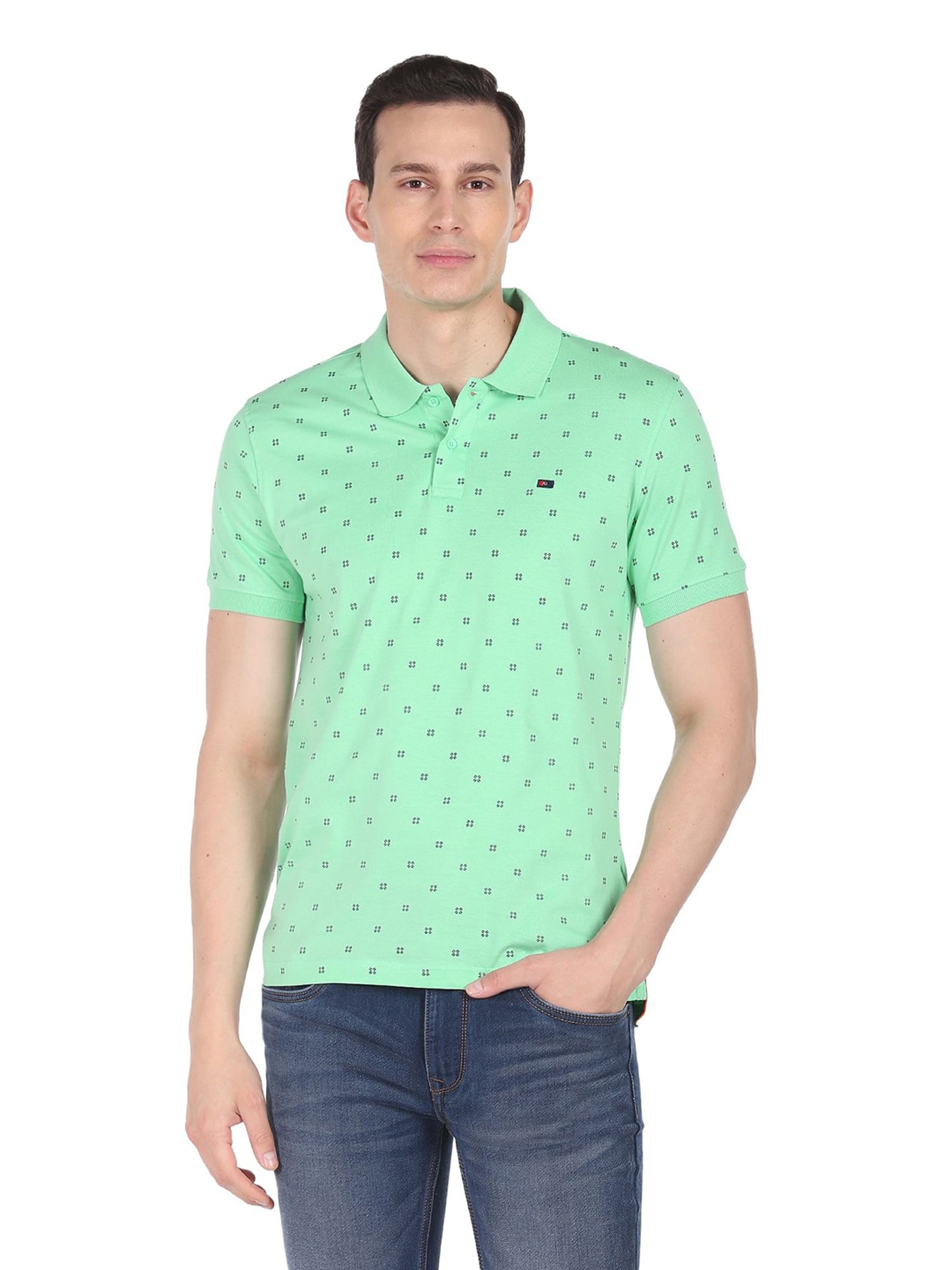 AD by Arvind Green Polo T-Shirt