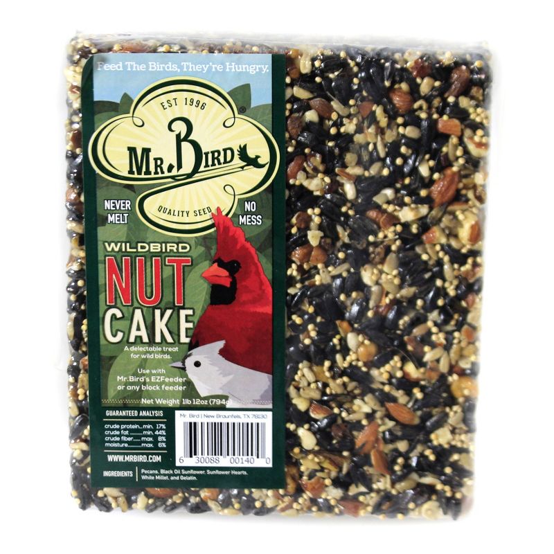 Home & Garden 7.25" Pecan Feast Nut Cake Combo No Mess Never Melt Mr Bird  -  Bird And Wildlife Food