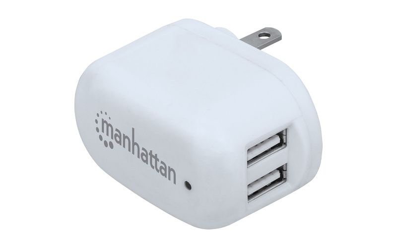 Manhattan PopCharge Home - 120 V AC, 230 V AC Input - 5 V DC/2.10 A Output
