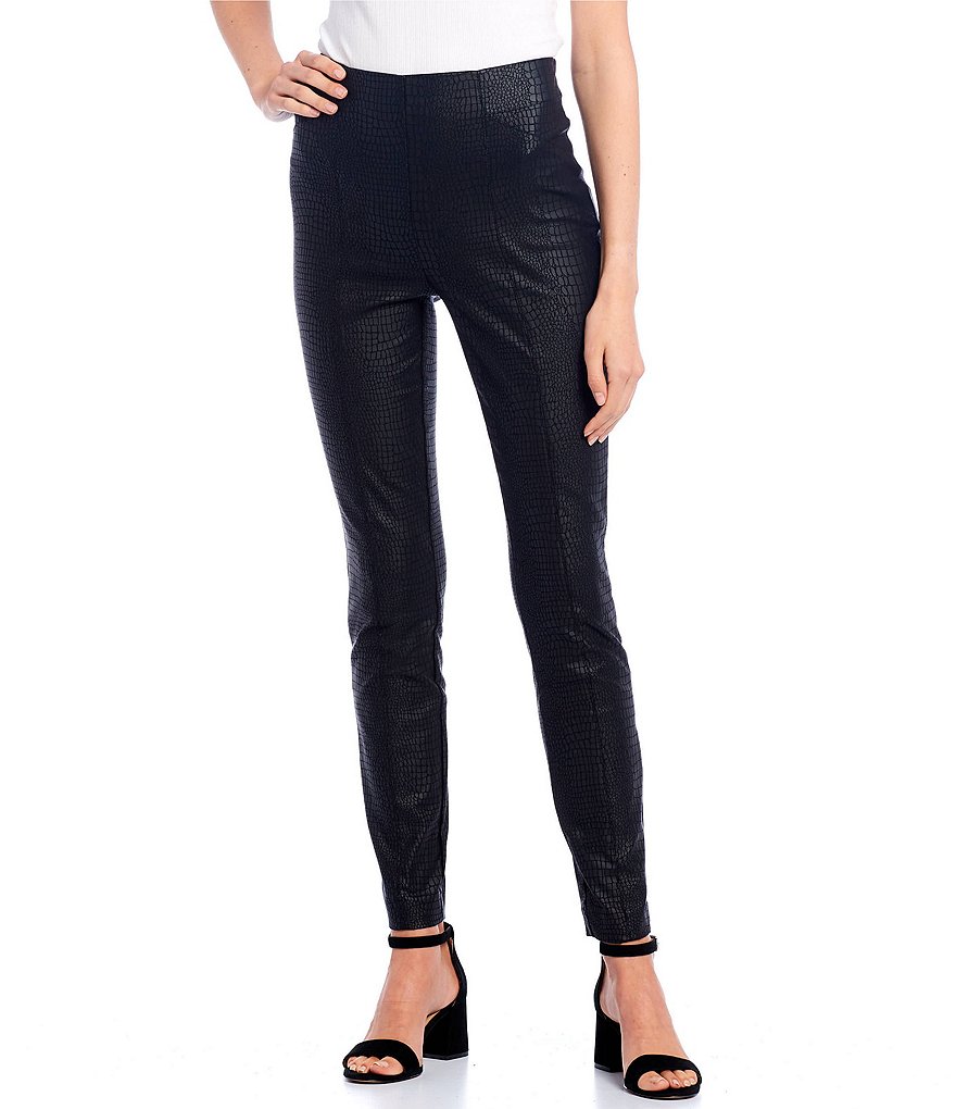 Takara High Waist Reptile Embossed Coated Millennium Pants