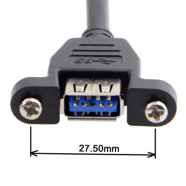 FVH USB 3.0 Single Port A Female Screw Mount Type to Up Angled Motherboard 20pin Header Cable 90 Degree U3-384-UP