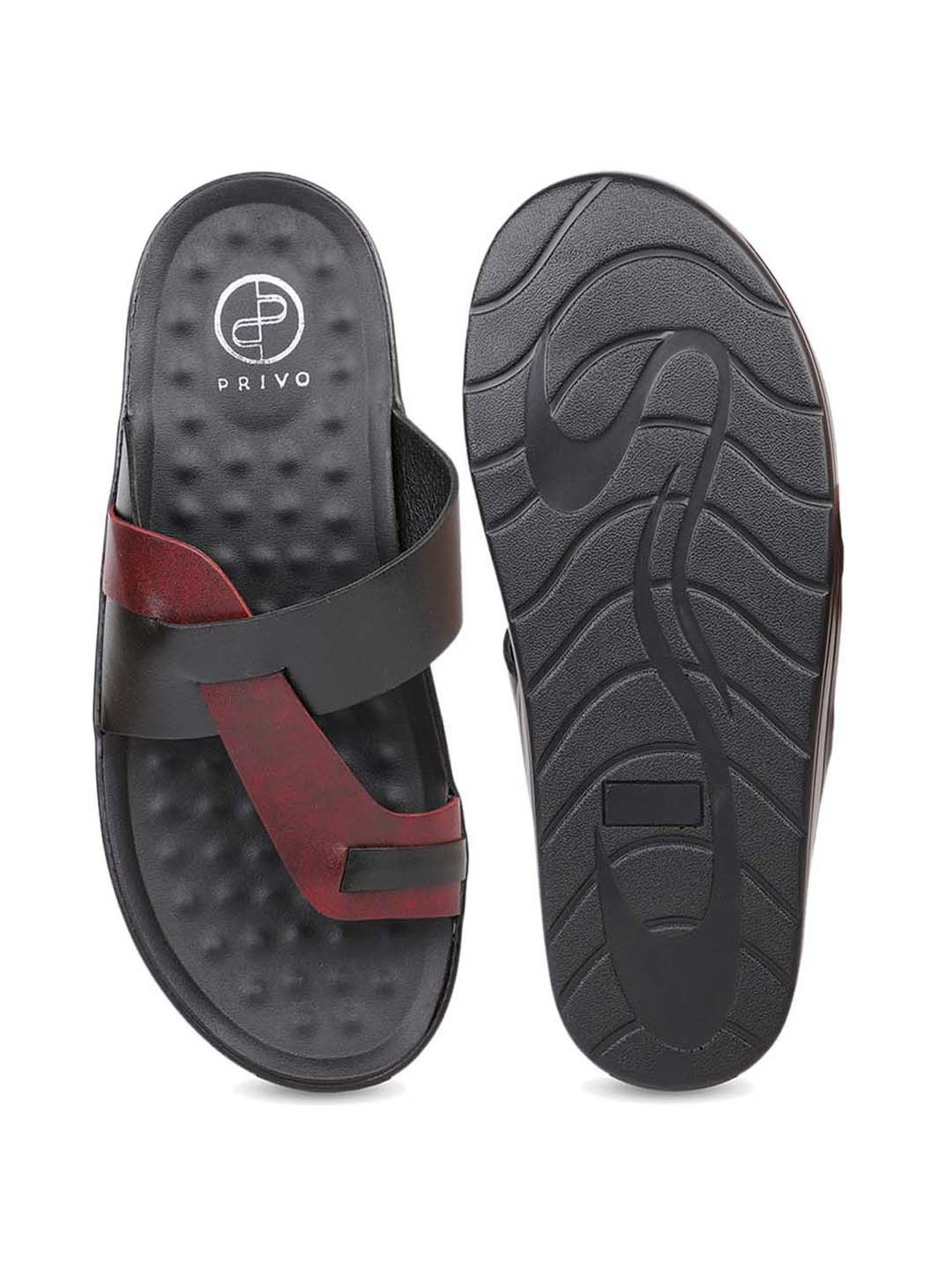 Privo by Inc.5 Men's Maroon Toe Ring Sandals