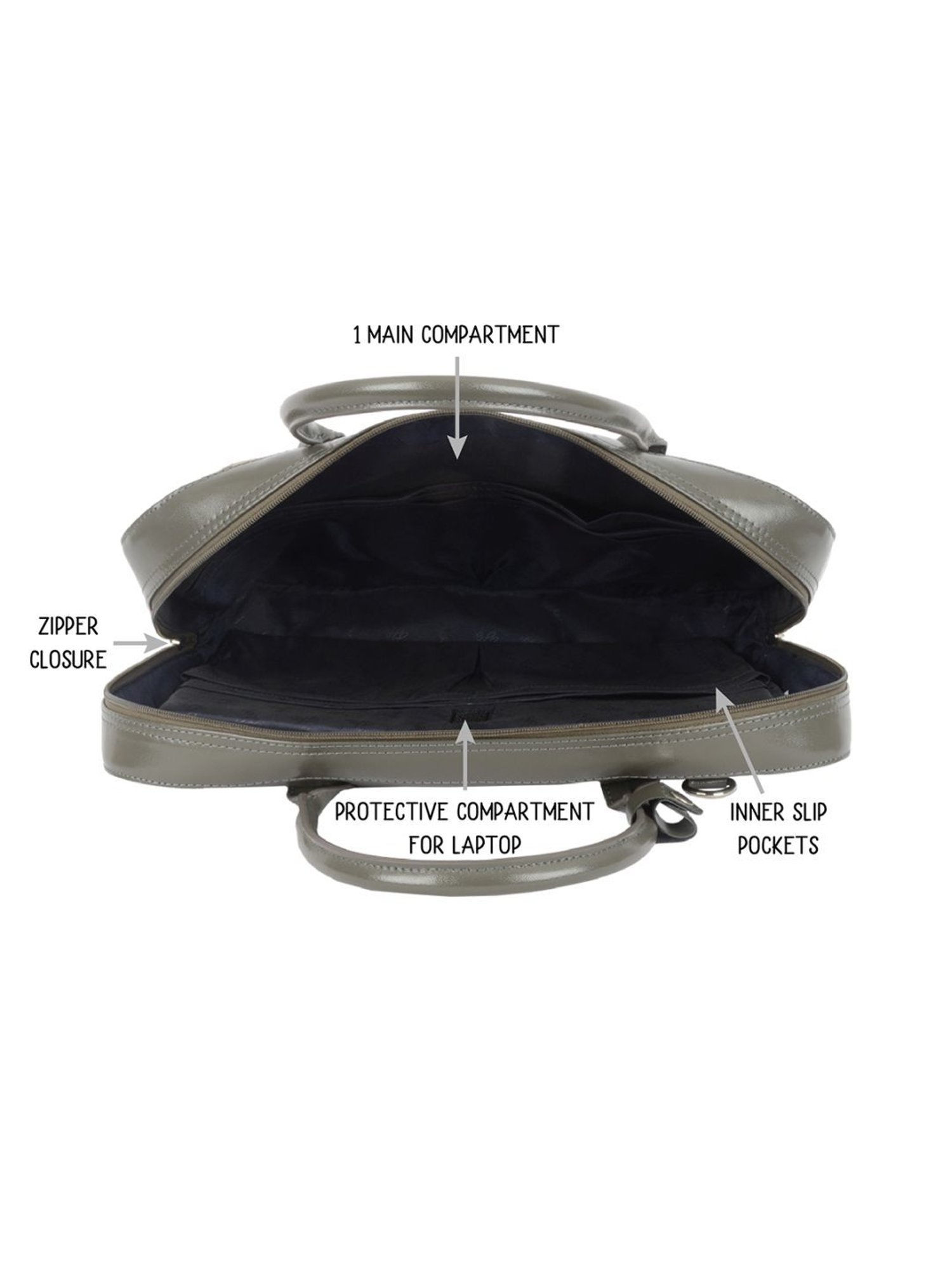 Baggit Dylan Angola Green PU Solid Laptop Messenger Bag