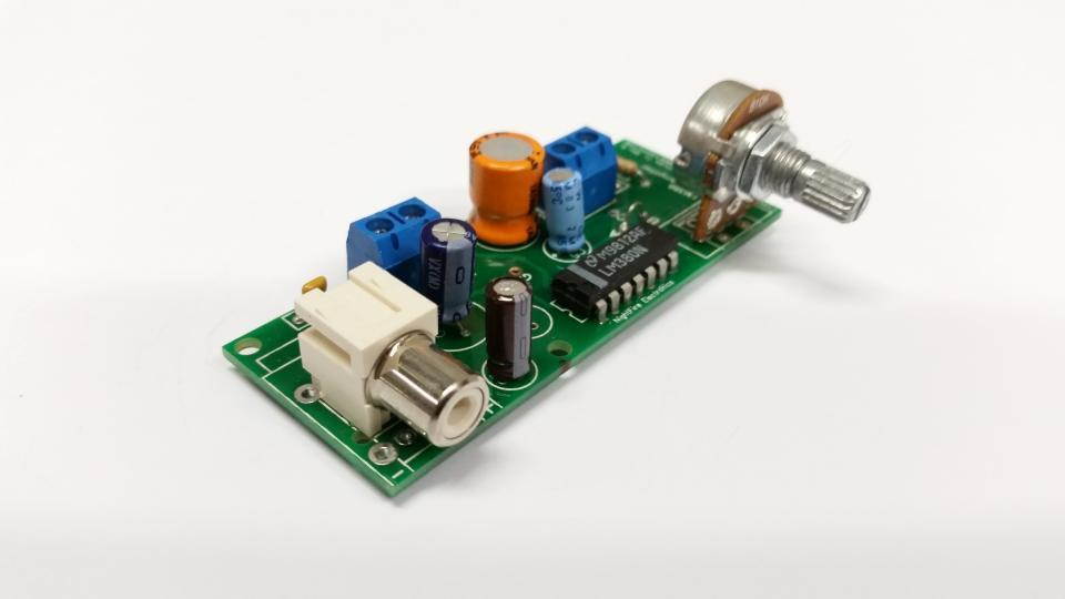 Audio Amp LM380N-14 Kit - RCA Input & 2 Pin Screw Termial Output