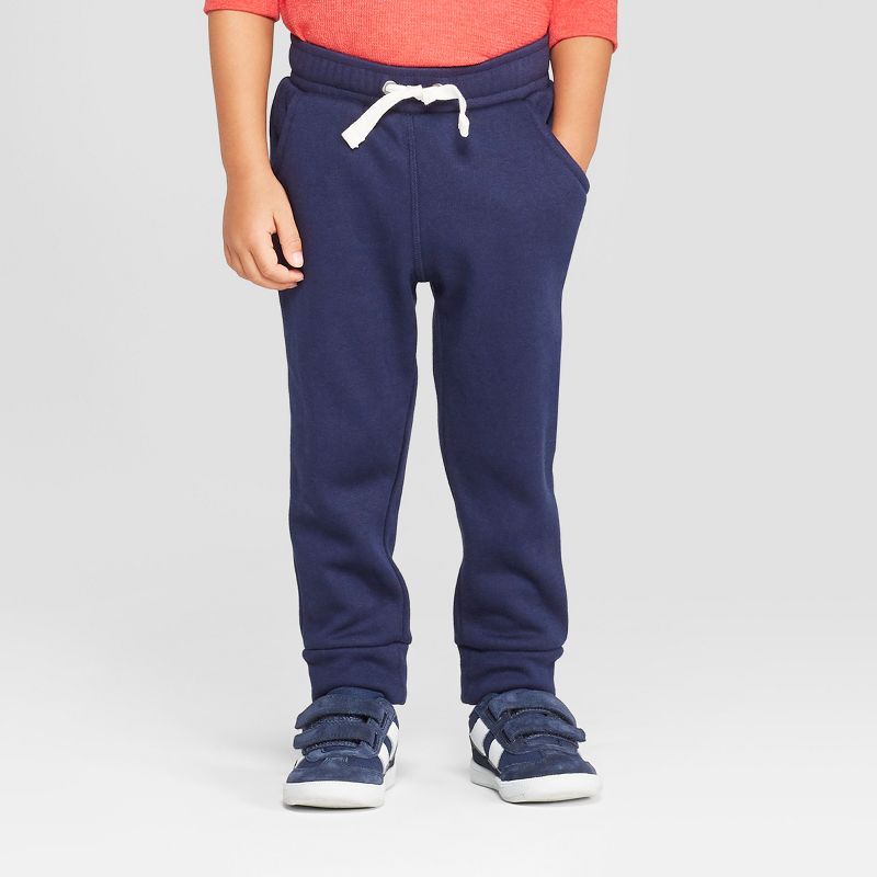 Toddler Boys' Cozy Back Pull-On Jogger Pants - Cat & Jack™ Navy 12M