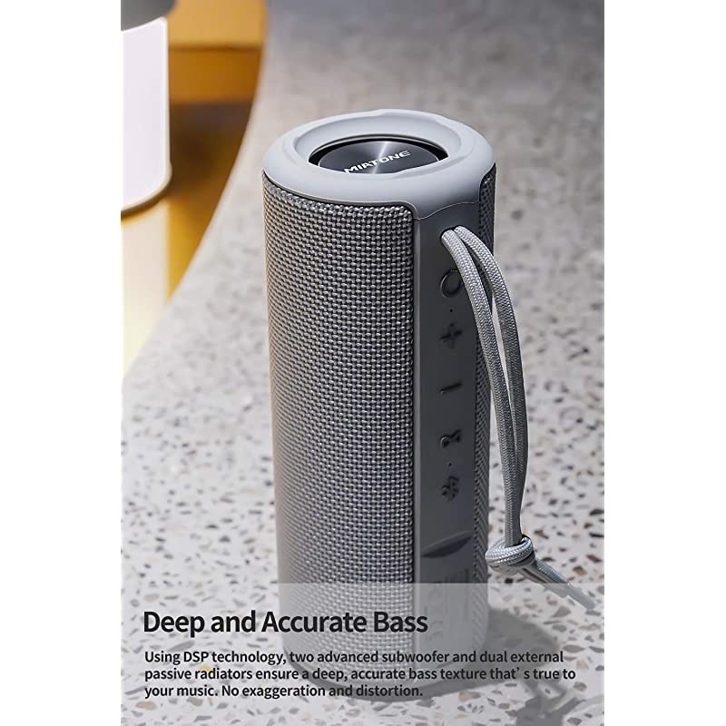 Outdoor Portable Bluetooth Wireless Speaker Waterproof - Grey