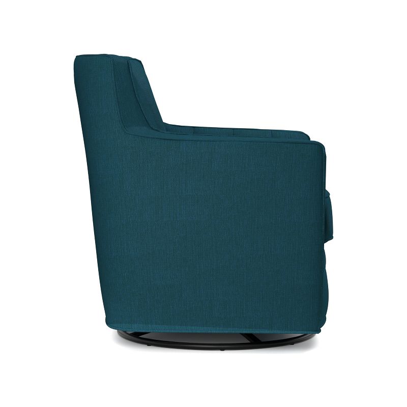 Zerk Swivel Armchair - Peacock Blue - Handy Living