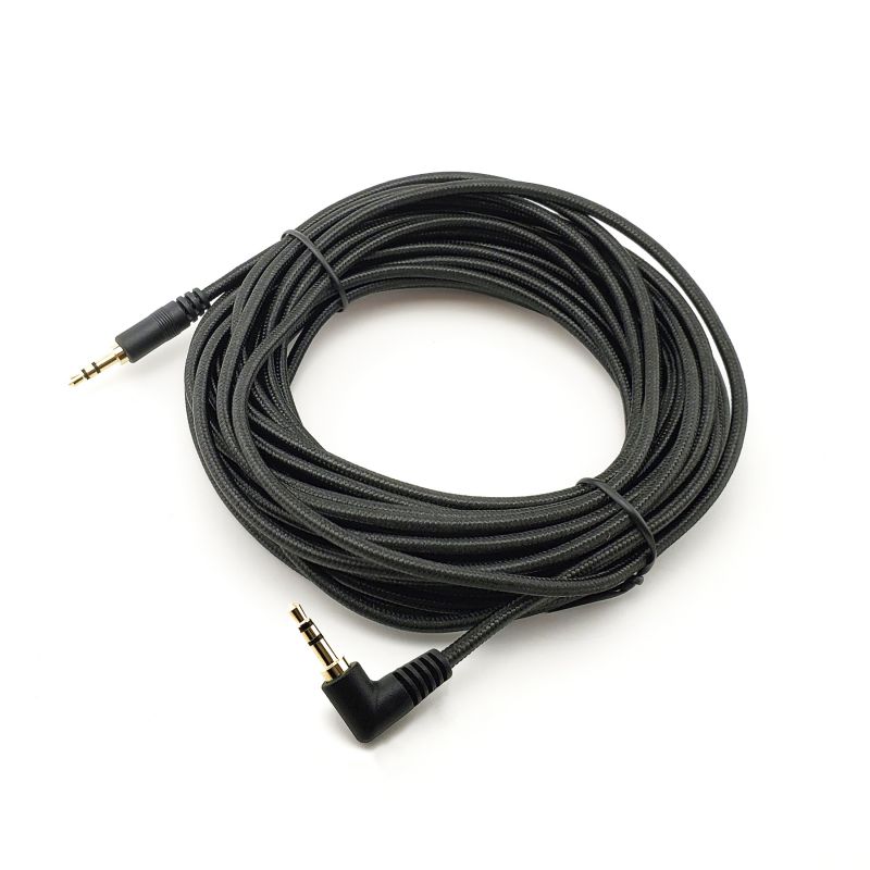 SatelliteSale 3.5mm Male to Male Aux Audio Cable 90 Degree Right Angle 6 Feet
