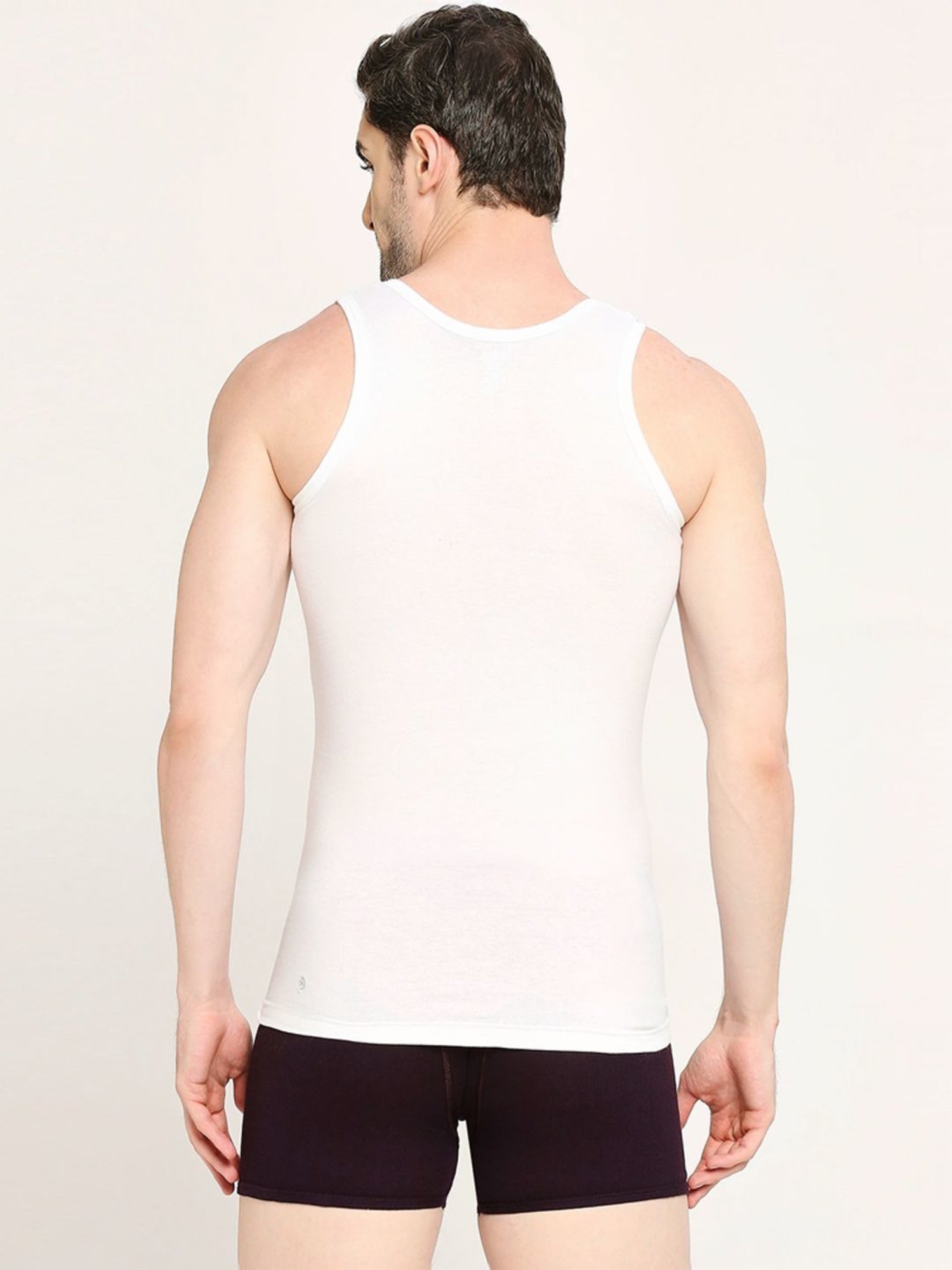 Vip White Regular Fit Vest - Pack Of 2