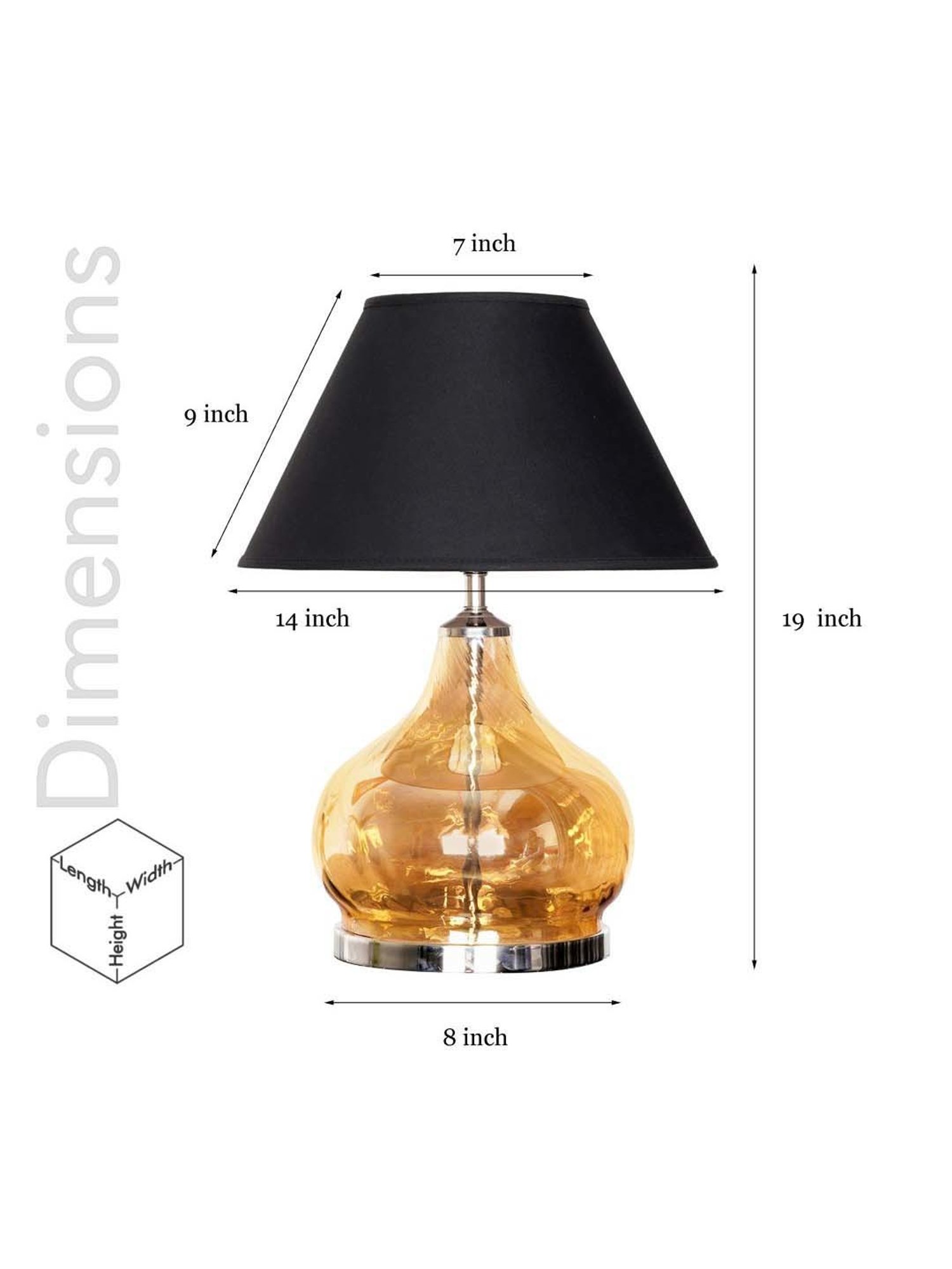 DecorativeRay Red PVC Study Table Lamp - Set of 1