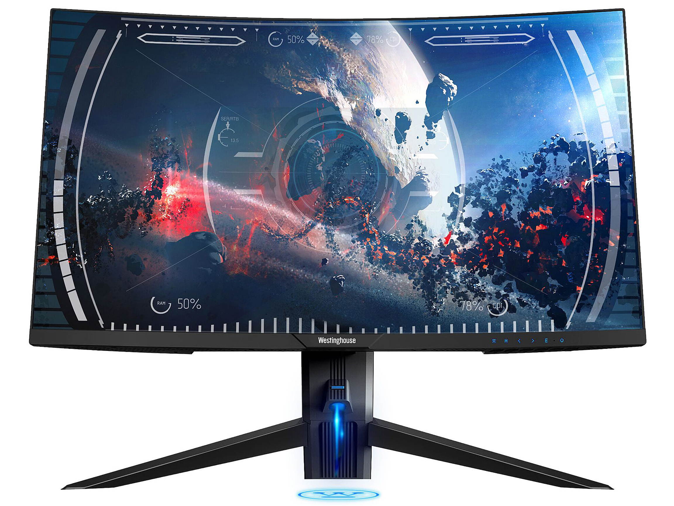 Westinghouse WC27PX9019 27" Full HD 1920 x 1080 144Hz 2xHDMI DisplayPort AMD FreeSync Technology Flicker-Free USB 3.0 Hub Low Blue Light Eye Care Widescreen Backlit LED Curved Gaming Monitor