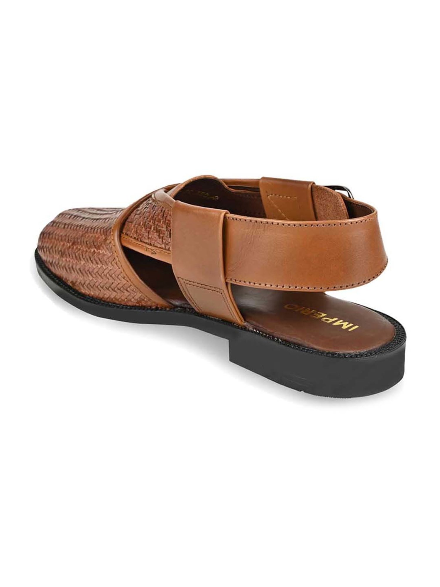 Imperio by Regal Men's Tan Back Strap Sandals