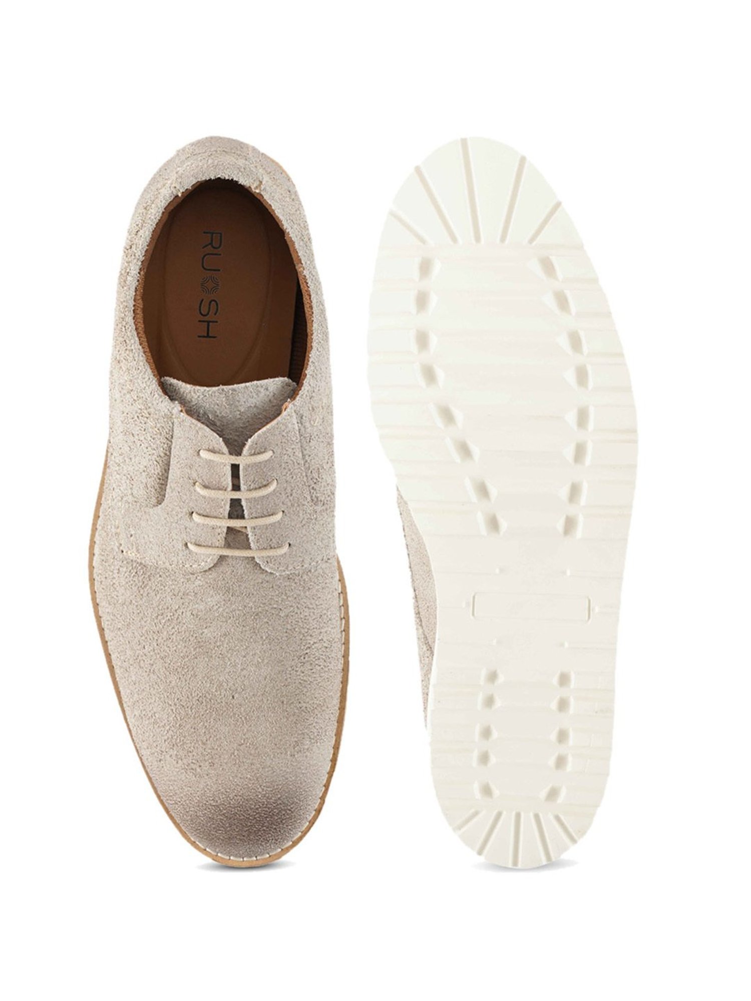 Ruosh Men's Off White Derby Shoes