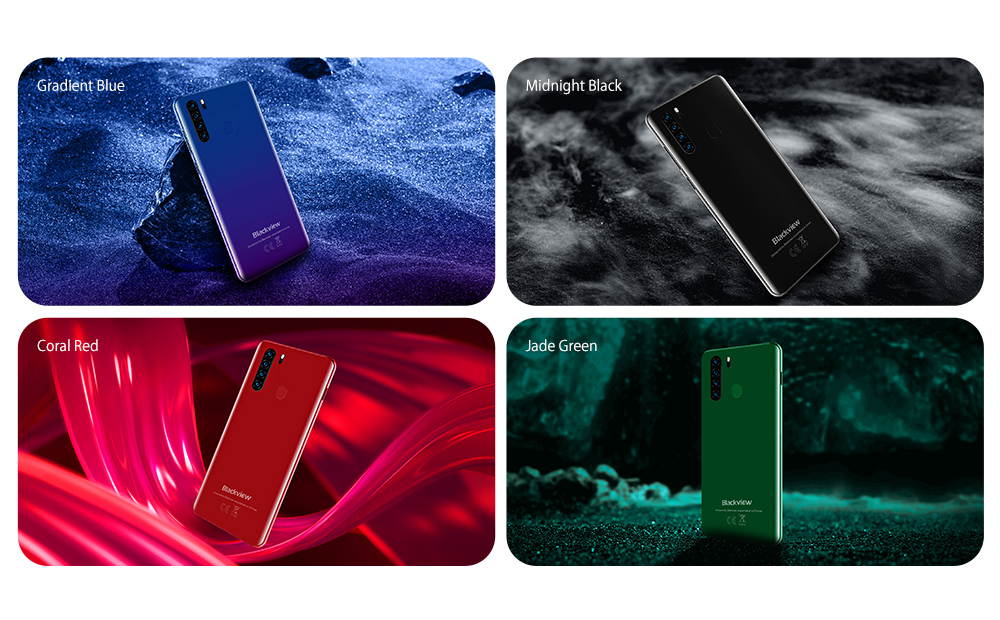 A80 Plus Smartphone, 6.49 Inch HD + Waterdrop Screen Face Unlock, Android 10.0 Unlocked Phone with 4680mAh Big Battery, Dual SIM 4G Phone