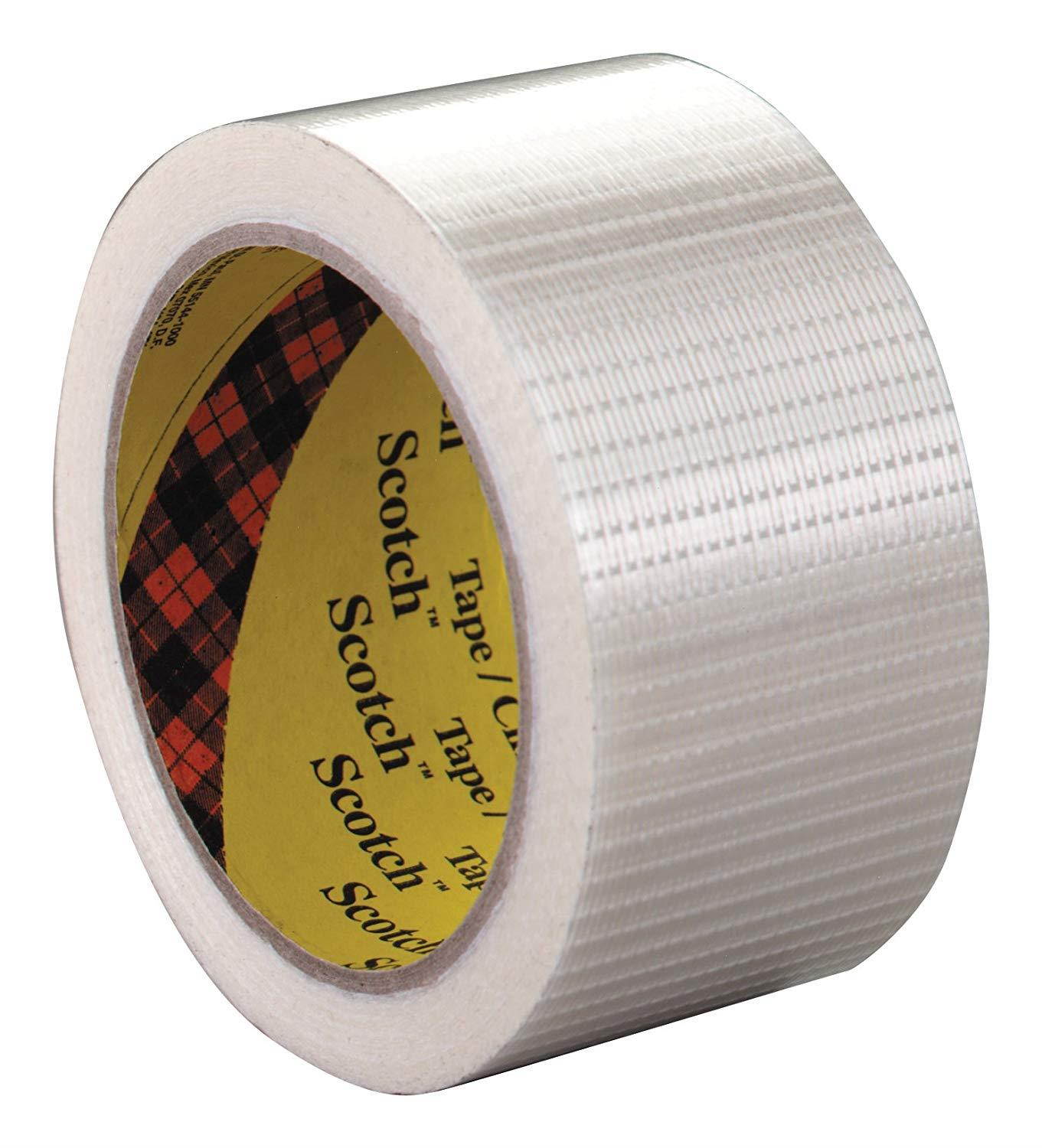 Scotch Bi-Directional Filament Tape 8959 Transparent, 50 mm x 50 m, Conveniently Packaged (Pack of 1)