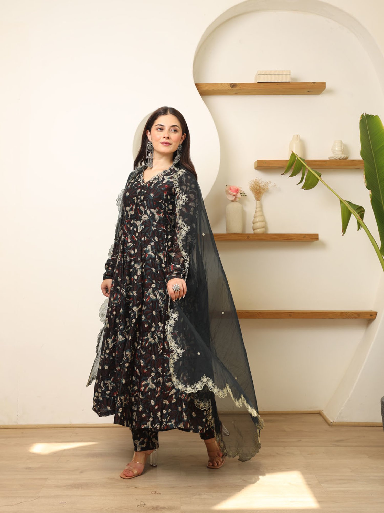 Asrumo Midnight Elegance Anarkali Suit Set