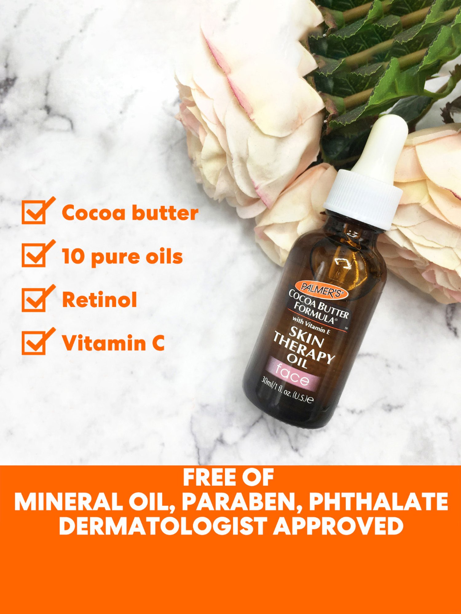 Palmer's Cocoa Butter Formula with Vitamin E Skin Therapy Oil for Face - 30 ml