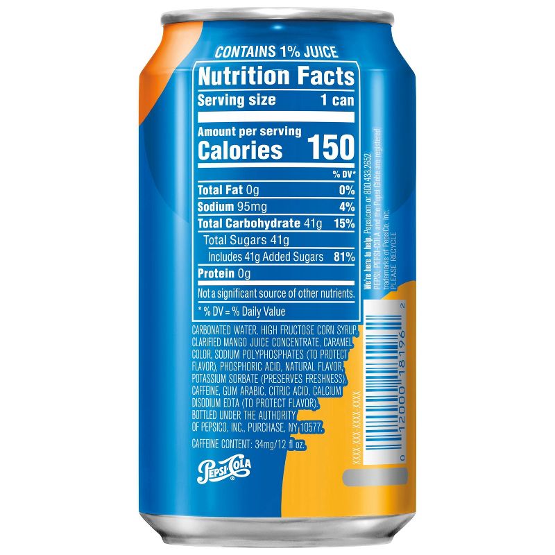 Pepsi Mango Soda - 12pk/12 fl oz Cans