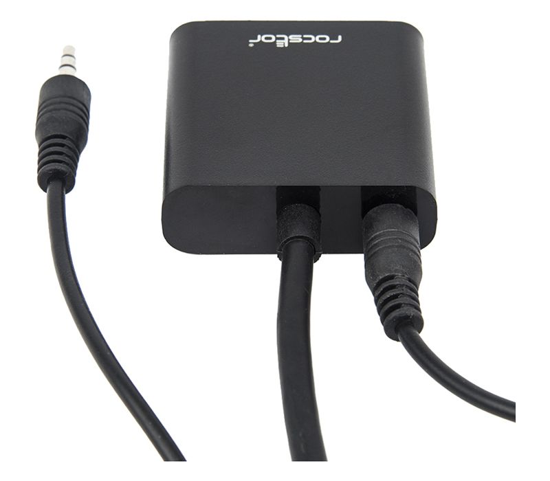 RocstorY10A187-B1 Premium HDMI to VGA + 3.5mm Audio Adapter