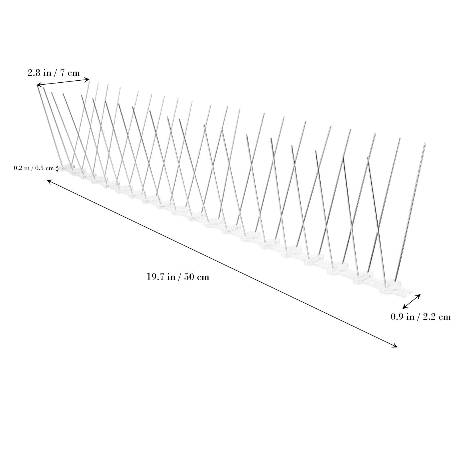 5pcs Durable Outdoor Stainless Steel Bird Repellent Strips Pigeon Spike Bird Spike