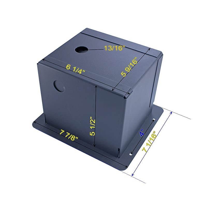 Pro Audio Recessed Stage in Floor Pocket Box Black