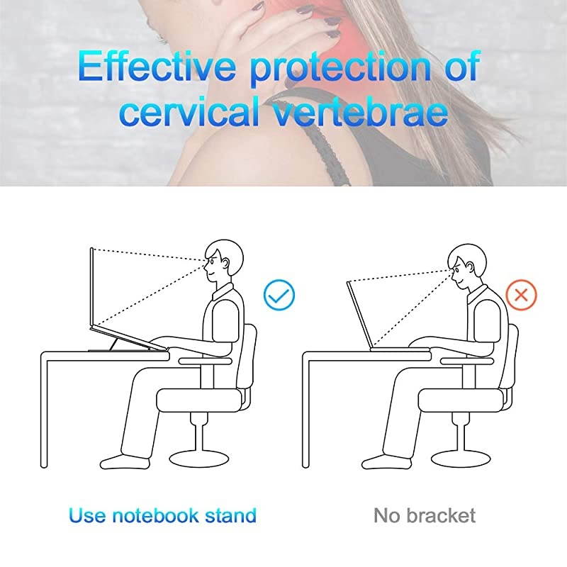 Laptop Stand  Ventilated Adjustable Laptop Stand Laptop Riser Aluminum Cooling Portable Laptop Stand and Suitable for All Tablets (Silver)