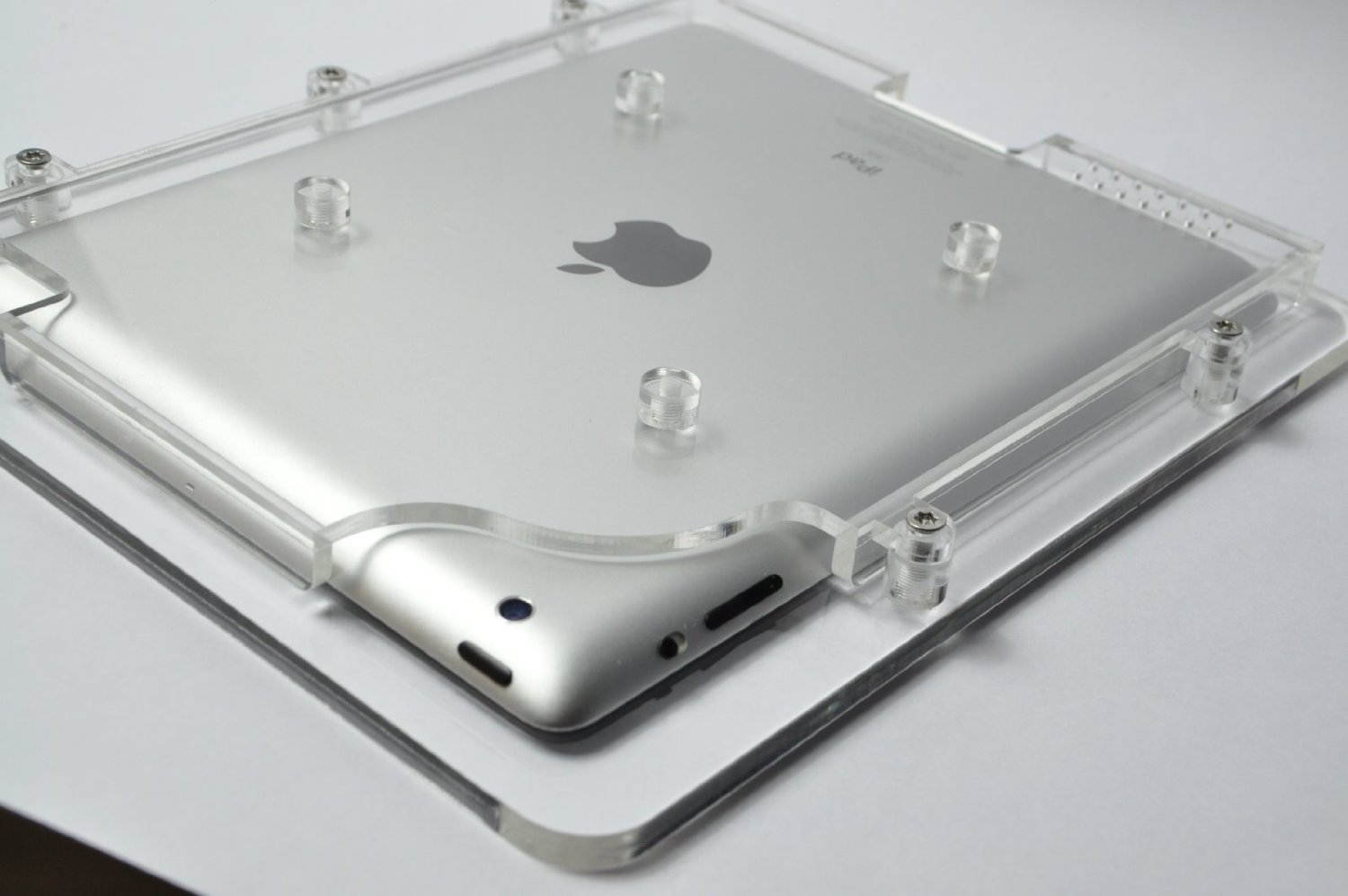 iPad mini 1/2/3 Black Acrylic Security Anti-Theft Enclosure with Wall Mount Kit