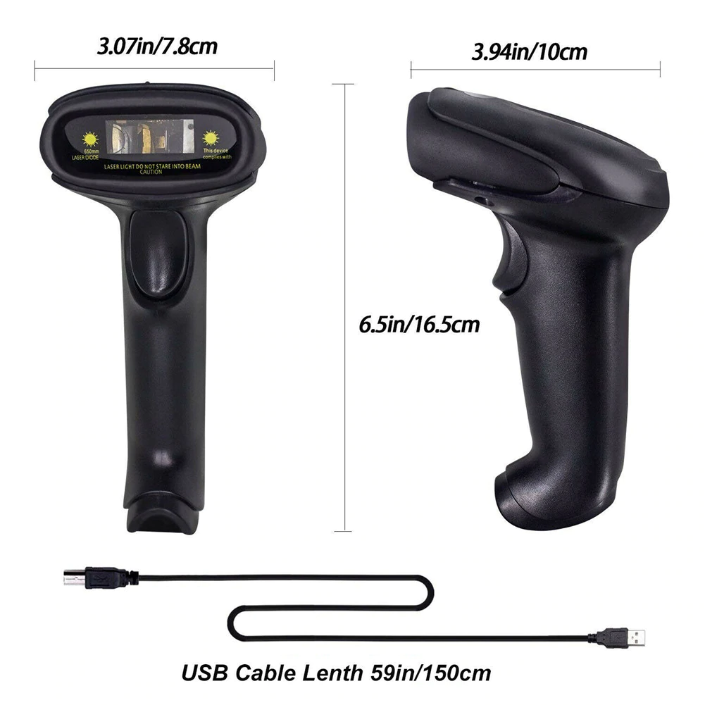 Long Cable Far Distance Ver Motorola Symbol RS409 Wearable Ring Barcode Scanner
