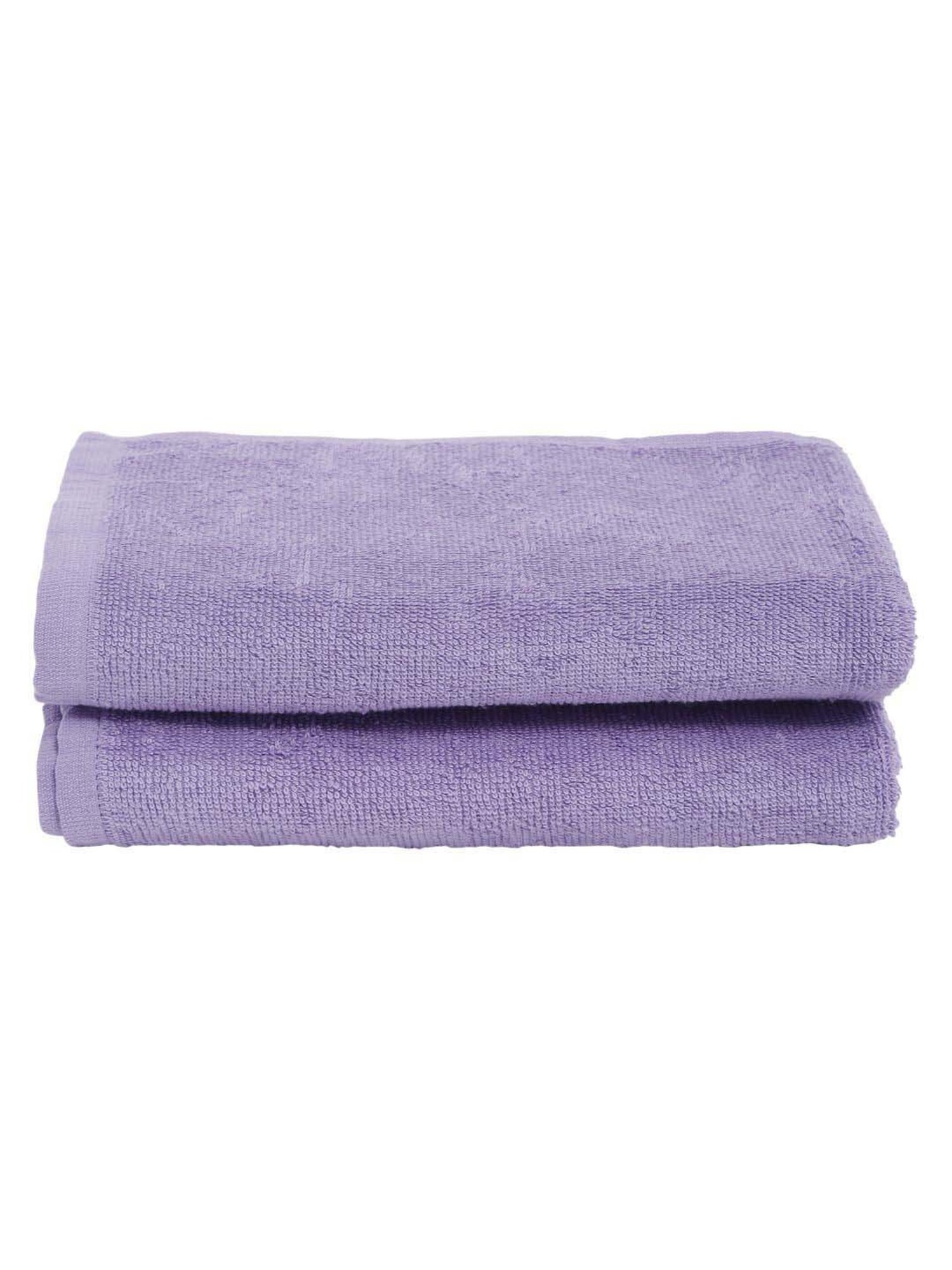 Creeva Purple Cotton 400 GSM Towel - Set of 2