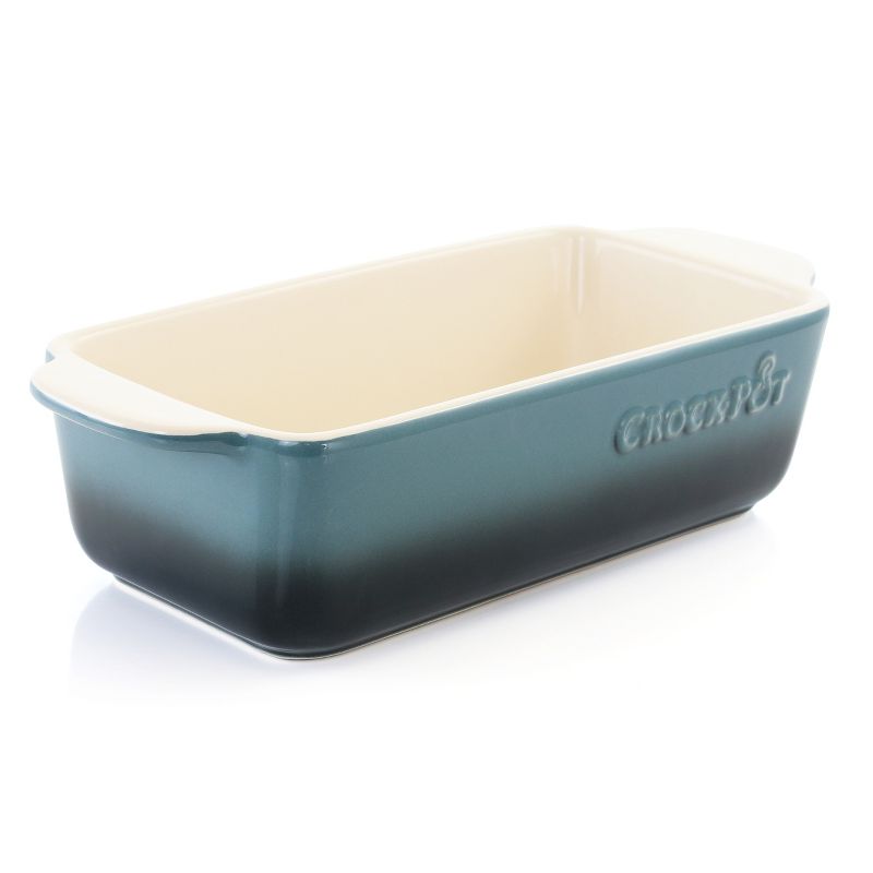 Crock Pot Artisan 1.25 Quart Rectangle Stoneware Bake Pan in Blue