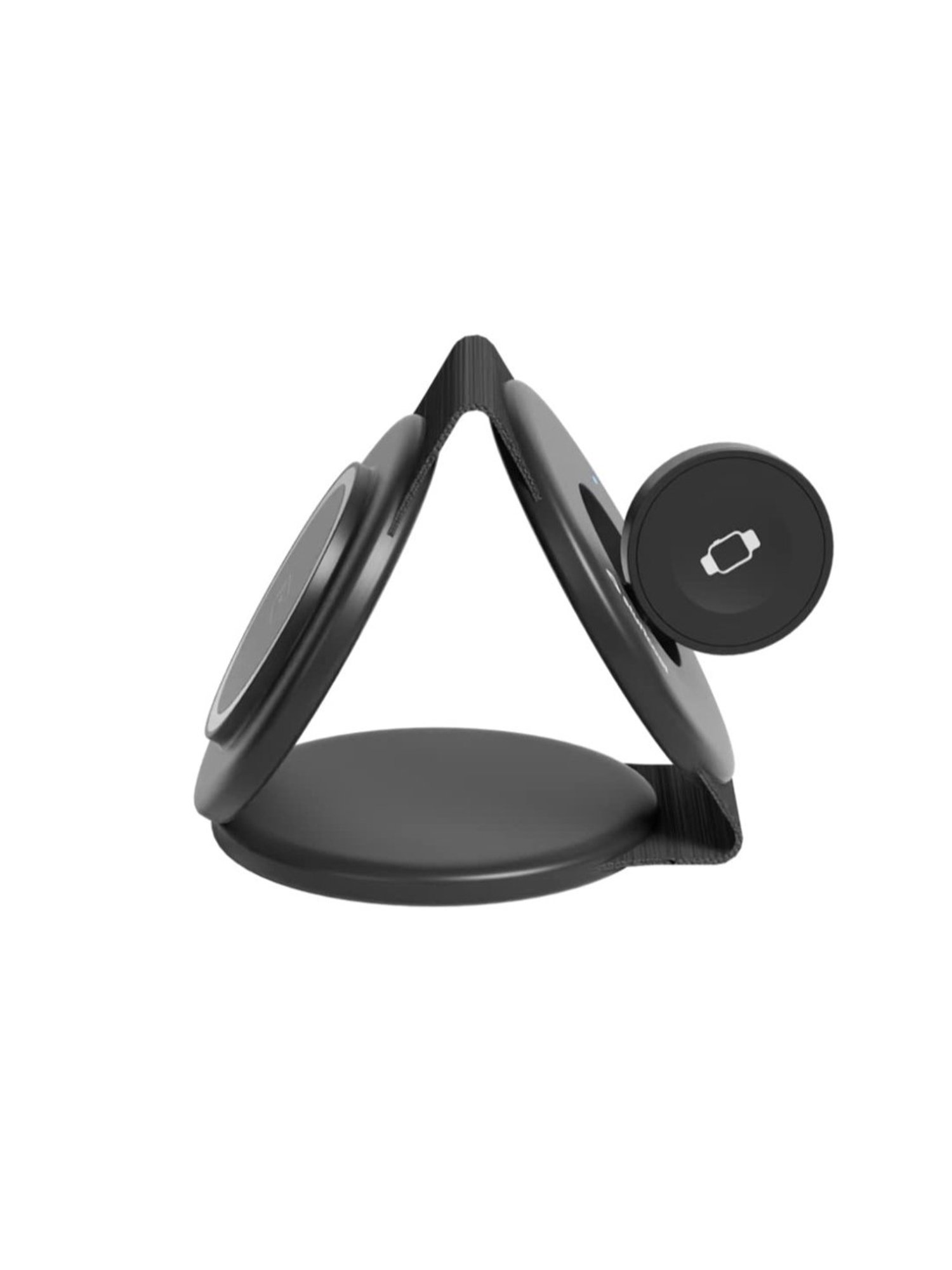 Stuffcool Stack 3 in 1 Foldable Magnetic Wireless Charging Station with 18W (Black)