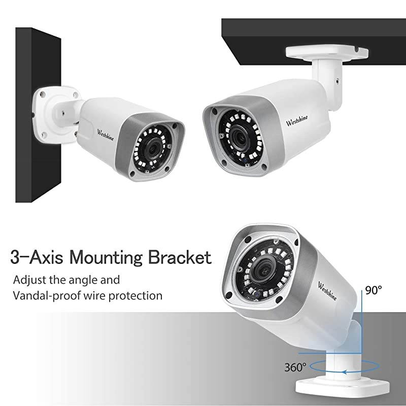 5MP AHD Bullet Camera 4MP TVICVI Security Camera IP66 Weatherproof OutdoorIndoor IR Nightvision Wide View AngleFit for 5MP AHD DVR 4MP TVICVI DVR and 960H DVR