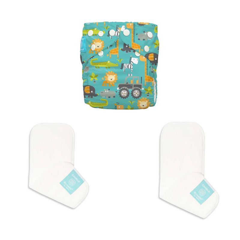 Charlie Banana Reusable All-in-One Diaper - Gone Safari