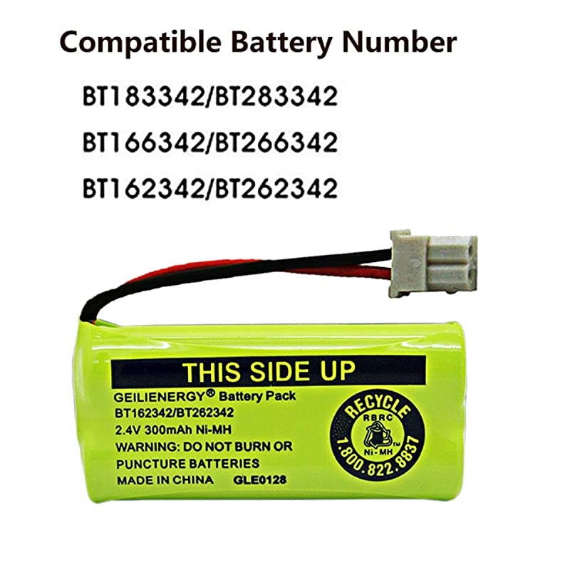 24V 300mAh NIMH BT183342 BT283342 BT162342 BT262342 BT166342 BT266342 Battery Compatible with Vtech CS6719 CS6419 CS6649 DS6151 atT CL4940 EL52300 Cordless Phone Pack of 4