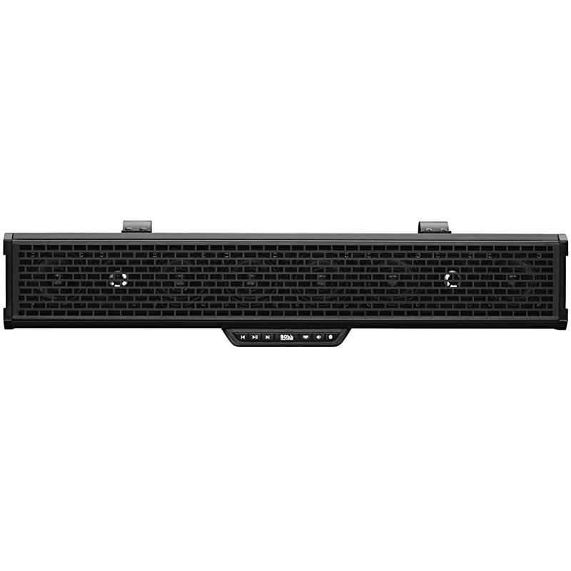 BRT26A UTV Sound Bar - 26 Inch Wide, IPX5 Rated Weatherproof, Bluetooth, Amplified, 4 Inch Speakers, Horn Loaded Tweeters, Easy Installation Dune Buggies, Jeeps, Rock Crawlers