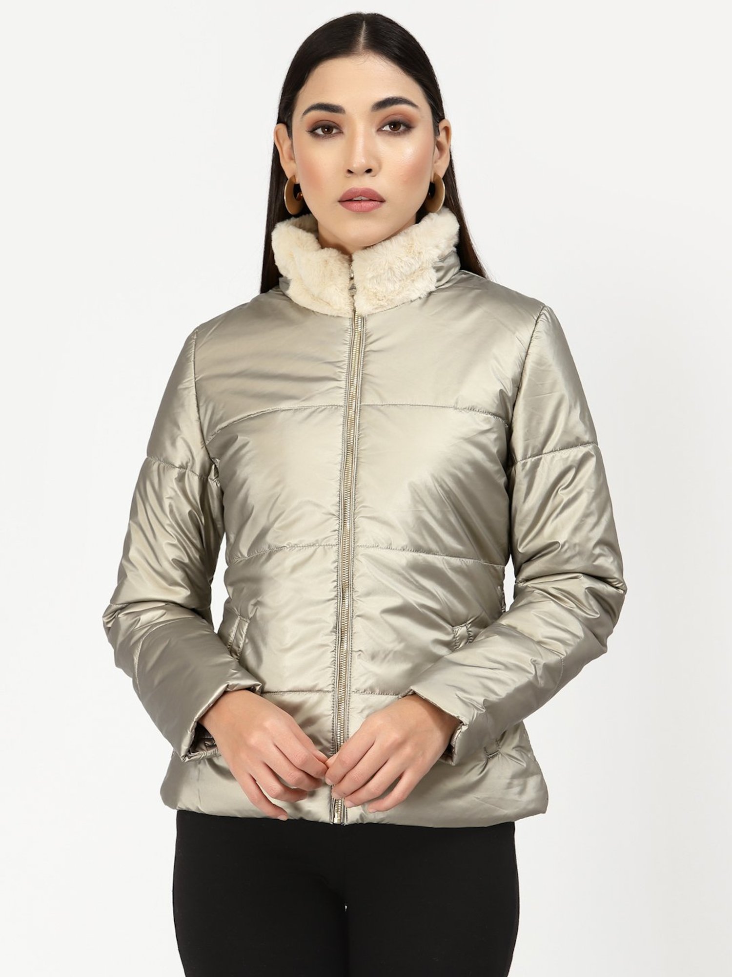 Juelle Light Olive Hooded Jacket