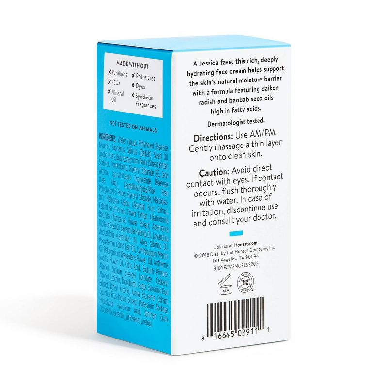 Honest Beauty Deep Hydration Face Cream with Shea Butter - 1.69 fl oz