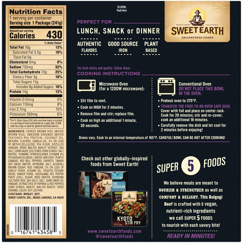 Sweet Earth Awesome Beefless Bulgogi - 8.5oz