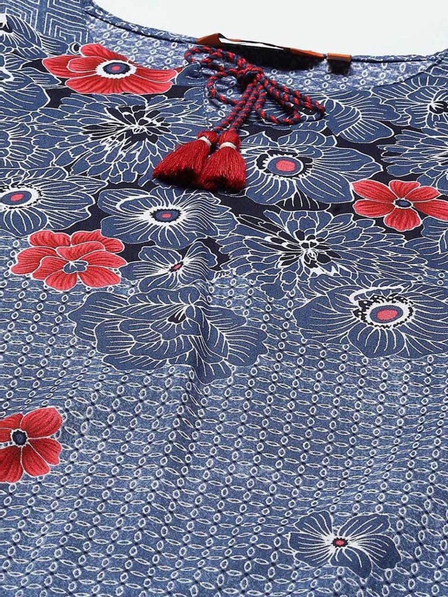 Rangriti Blue Printed Top