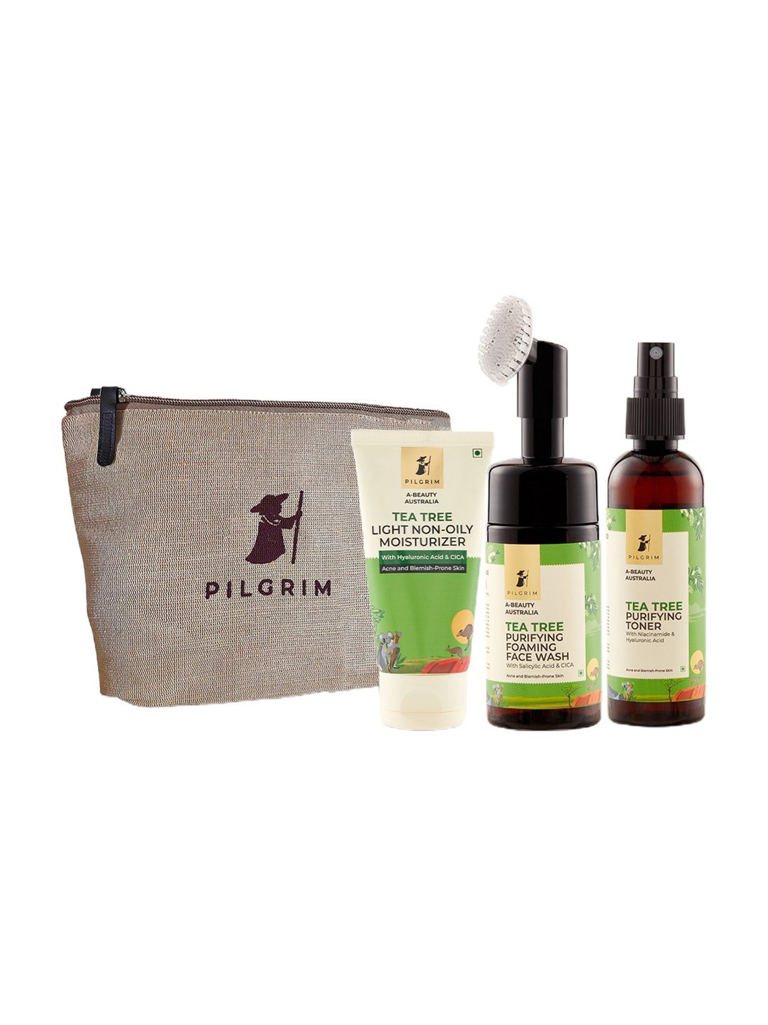 Pilgrim Tea Tree Good Night Ritual for Acne-Free Skin with Free Jute Bag