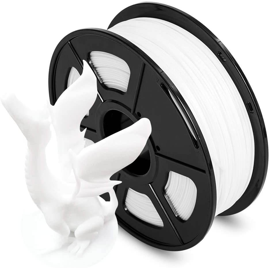 Aystkniet White PLA Filament 1.75mm, 3D Printing Filaments 1Kg (2.2lbs) 1 Spool, Dimensional Accuracy +/- 0.02mm