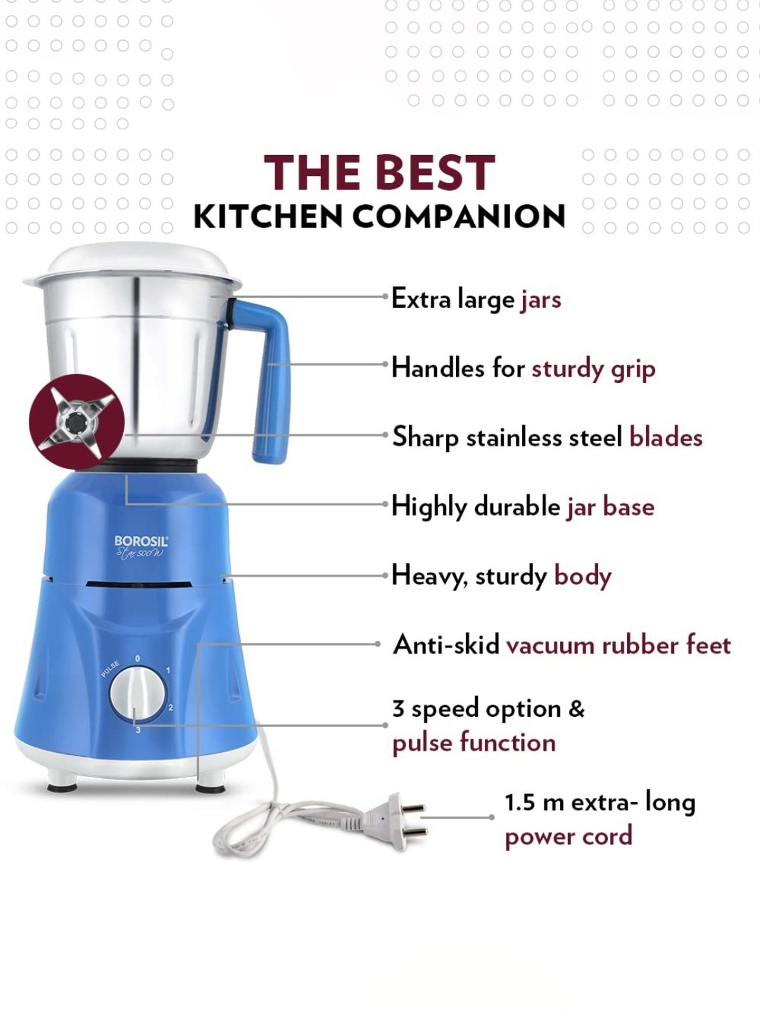 BLACK+DECKER BXCJ0101IN Citrus Juicer 30 Watt 1L (White)