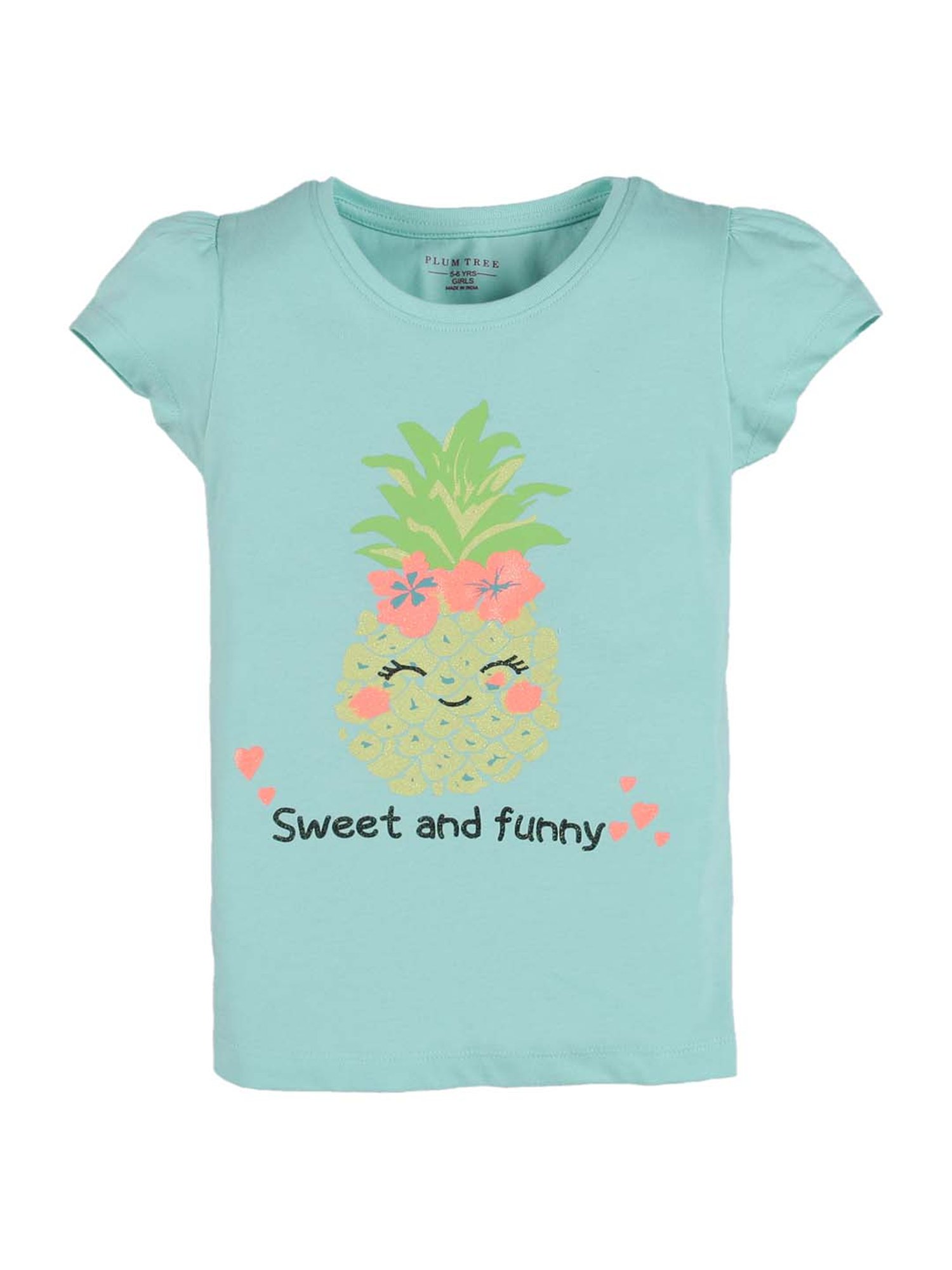 Plum Tree Kids Blue & Yellow Cotton Printed T-Shirts & Short Set