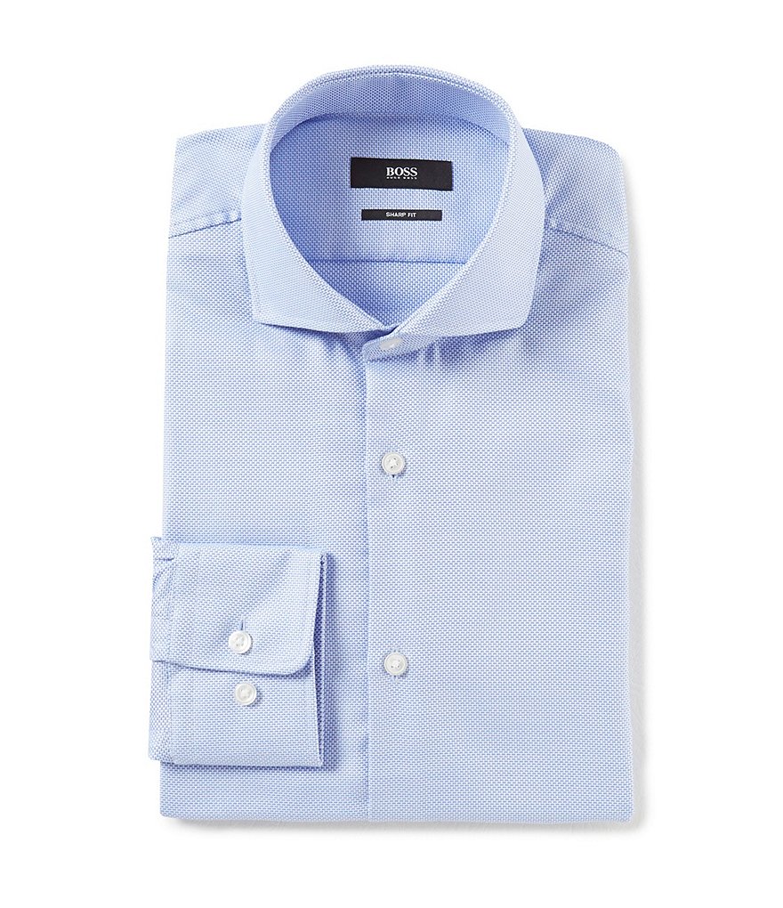 BOSS Hugo Boss Sharp Fit Spread Collar Solid Dress Shirt