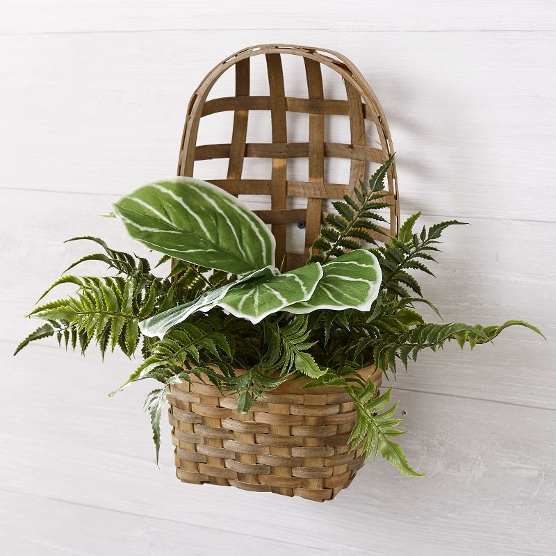 32" x 24" Artificial Palm Plant in Basket Stand - LCG Florals