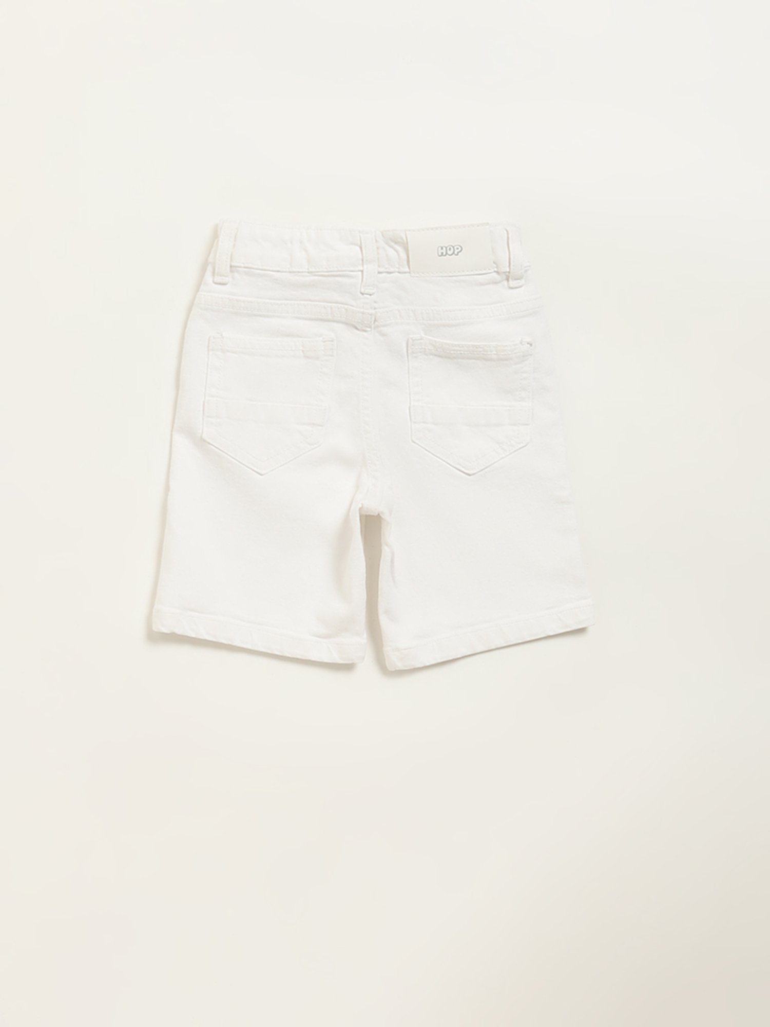 HOP Kids by Westside White Mid Rise Shorts