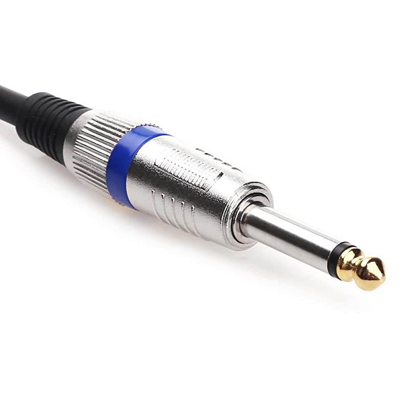 XLR to 1/4 Microphone Cable, - XLR Female to 6.35mm Mono Plug Unbalanced Interconnect Cable Powered Speakers Stage DJ Studio Sound Consoles - 5FT / 1.5Meters