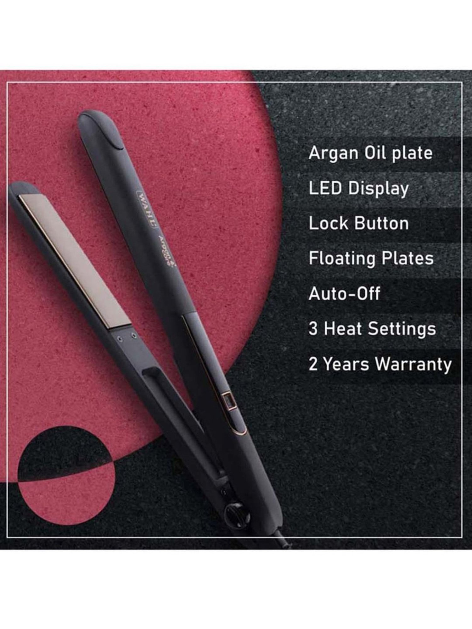 Wahl ArganCare WCHS6-1524 Hair Straightener (Black)