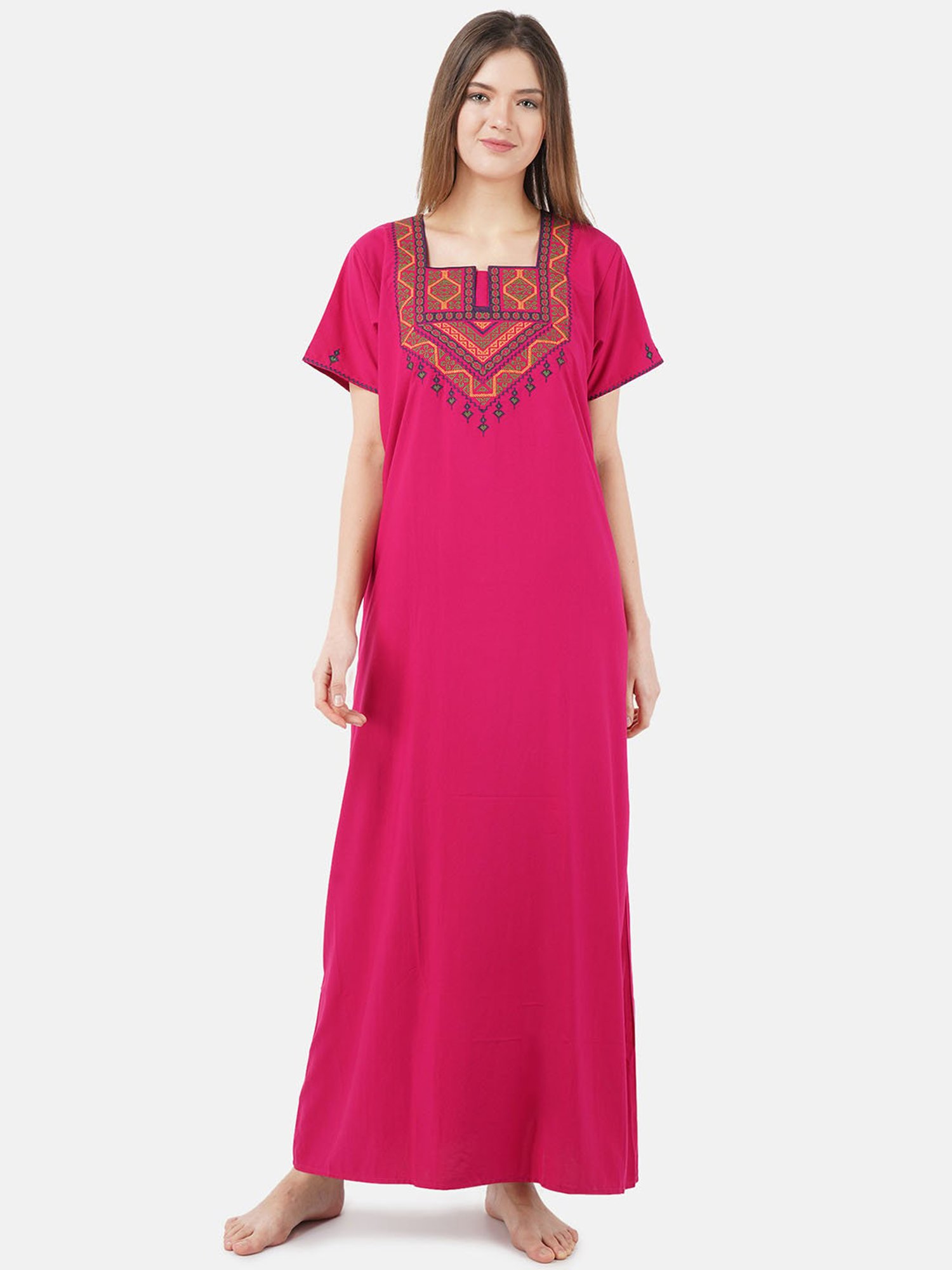 KOI SLEEPWEAR Pink Embroidered Nighty