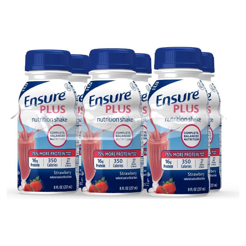 Ensure Plus Nutritional Shake - Strawberry - 6pk/8 fl oz